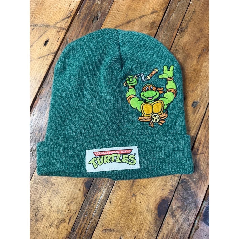 Teenage Mutant Ninja Turtles Beanie Michelangelo TMNT Kids Green Nickelodeon